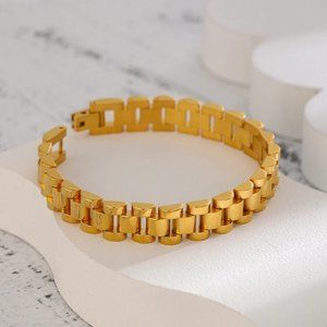 NEW 18K Gold Plated Chain Link Bracelet